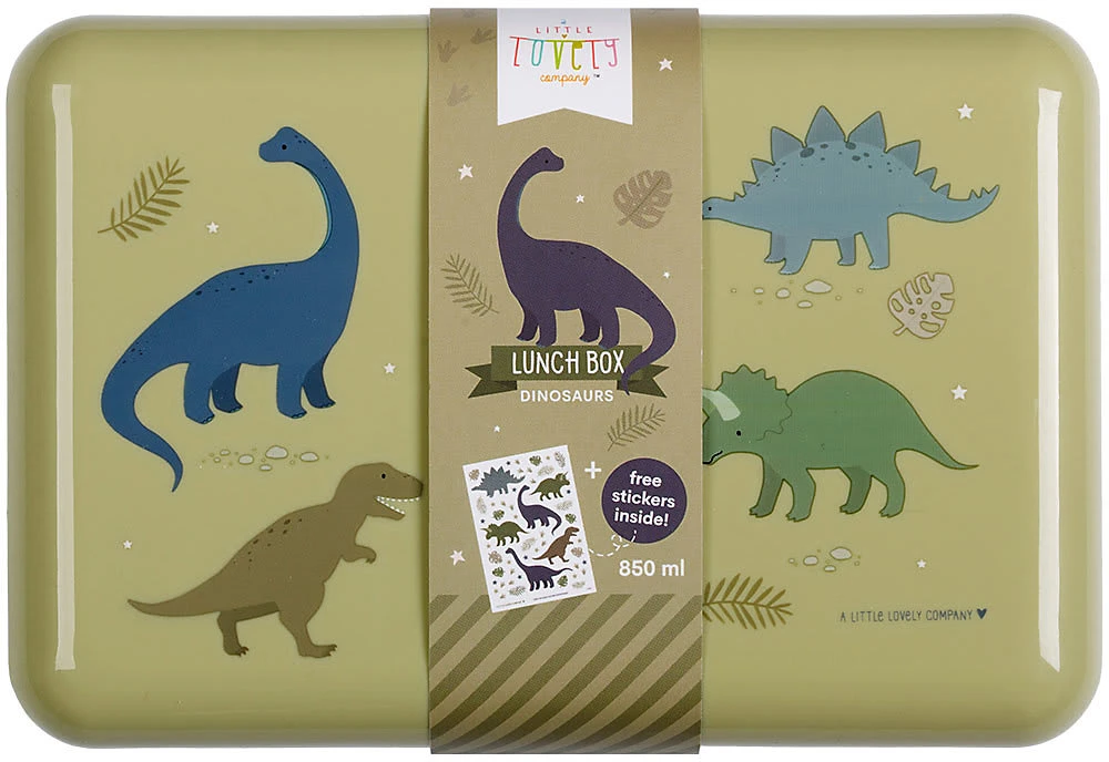 A Little Lovely Company Brotdose Dinos, Inkl. Halteband & Stickern 5 A Little Lovely Company Brotdose Dinos, Inkl. Halteband & Stickern – Bild 3