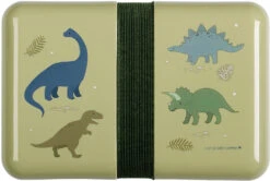 A Little Lovely Company Brotdose Dinos, Inkl. Halteband & Stickern
