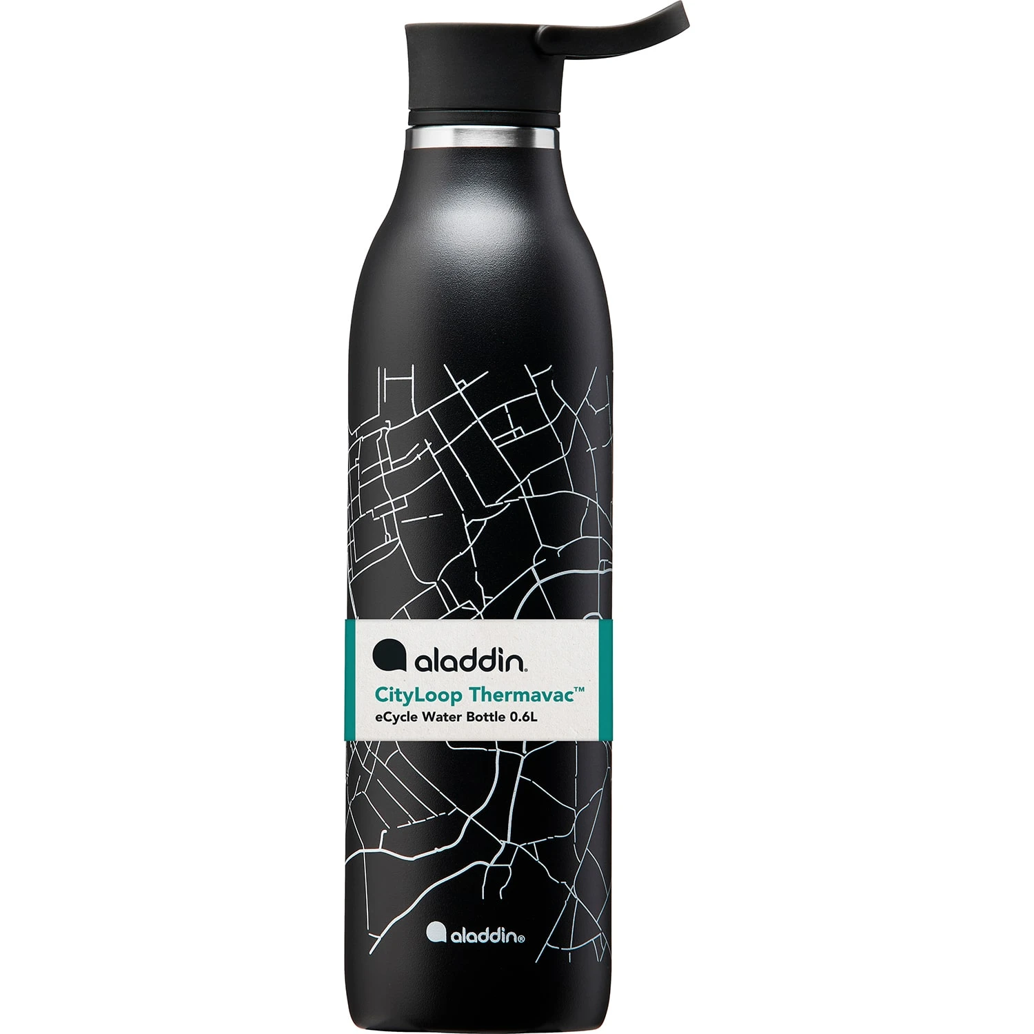 Aladdin CityLoop Isolierflasche, 0,6L, Lava-Schwarz + Print 4 Aladdin CityLoop Isolierflasche, 0,6L, Lava-Schwarz + Print – Bild 2