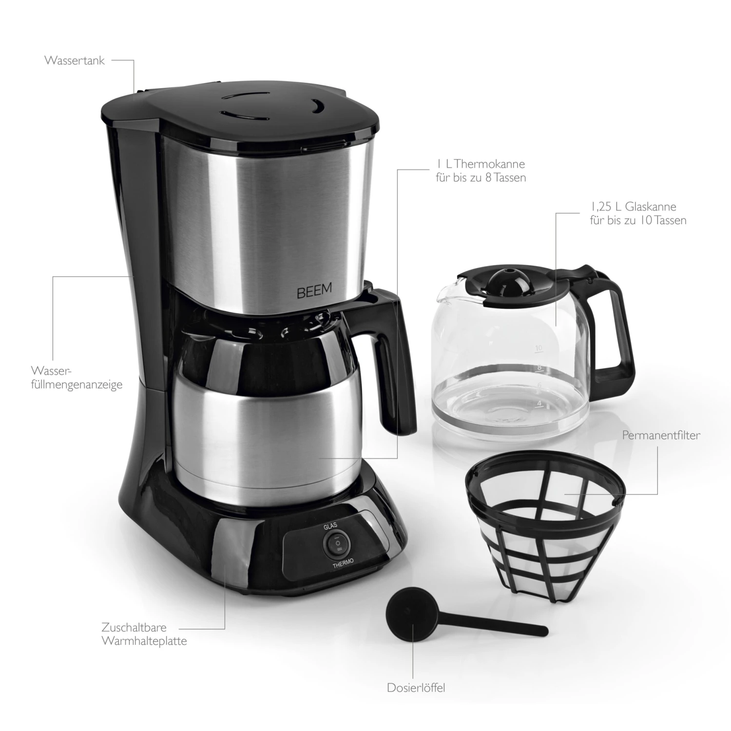 Filterkaffeemaschine Fresh-Aroma-Pure In Silber/schwarz 5 Filterkaffeemaschine Fresh-Aroma-Pure In Silber/schwarz – Bild 3