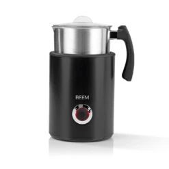 Milchaufschäumer Induktion Schwarz 500W Milchschäumer Edelstahl Milch 260ml