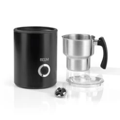 Milchaufschäumer Induktion Schwarz 500W Milchschäumer Edelstahl Milch 260ml -Heimische Küche beem milchaufschaumer induktion schwarz 500w milchschaumer edelstahl milch 260ml 6
