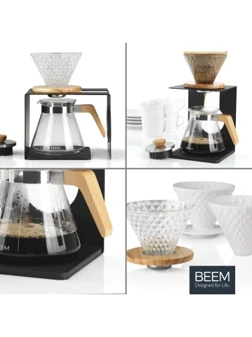 POUR OVER Kaffeebereiter Set 4 Tassen CLASSIC SELECTION 4-teilig Porzellan 6 POUR OVER Kaffeebereiter Set 4 Tassen CLASSIC SELECTION 4-teilig Porzellan – Bild 4