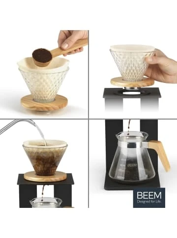 POUR OVER Kaffeebereiter Set 4 Tassen CLASSIC SELECTION 4-teilig Porzellan 7 POUR OVER Kaffeebereiter Set 4 Tassen CLASSIC SELECTION 4-teilig Porzellan – Bild 5