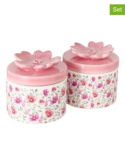 2er-Set: Vorratsdosen "Melina" In Rosa - (H)10 X Ø 10 Cm