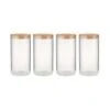 4x Vorratsgläser 2300ml WOODLOCK In Transparent -Heimische Küche butlers 4x vorratsglaser 2300ml woodlock in transparent