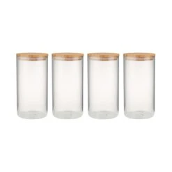 4x Vorratsgläser 2300ml WOODLOCK In Transparent