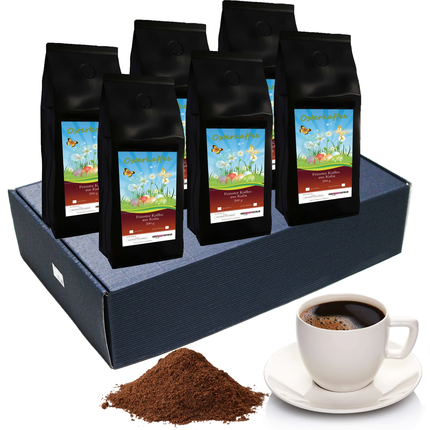 Osterkaffee Geschenkset - 5 X 200g Gemahlen 3 Osterkaffee Geschenkset - 5 X 200g Gemahlen
