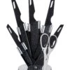 7tlg. Messer-Set Mit Messerblock In Schwarz 1 7tlg. Messer-Set Mit Messerblock In Schwarz -Heimische Küche cheffinger 7tlg messer set mit messerblock in schwarz