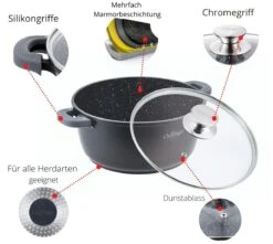 Aluguss Kochtopf Ø20cm Mit Glasdeckel In Schwarz 11 Aluguss Kochtopf Ø20cm Mit Glasdeckel In Schwarz -Heimische Küche cheffinger aluguss kochtopf o20cm mit glasdeckel in schwarz 4