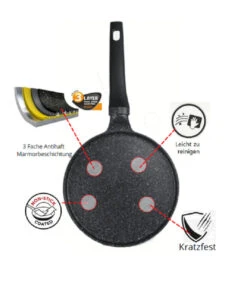 Crepe Pfannkuchen Pfanne Ø28cm In Schwarz -Heimische Küche cheffinger crepe pfannkuchen pfanne o28cm in schwarz 2