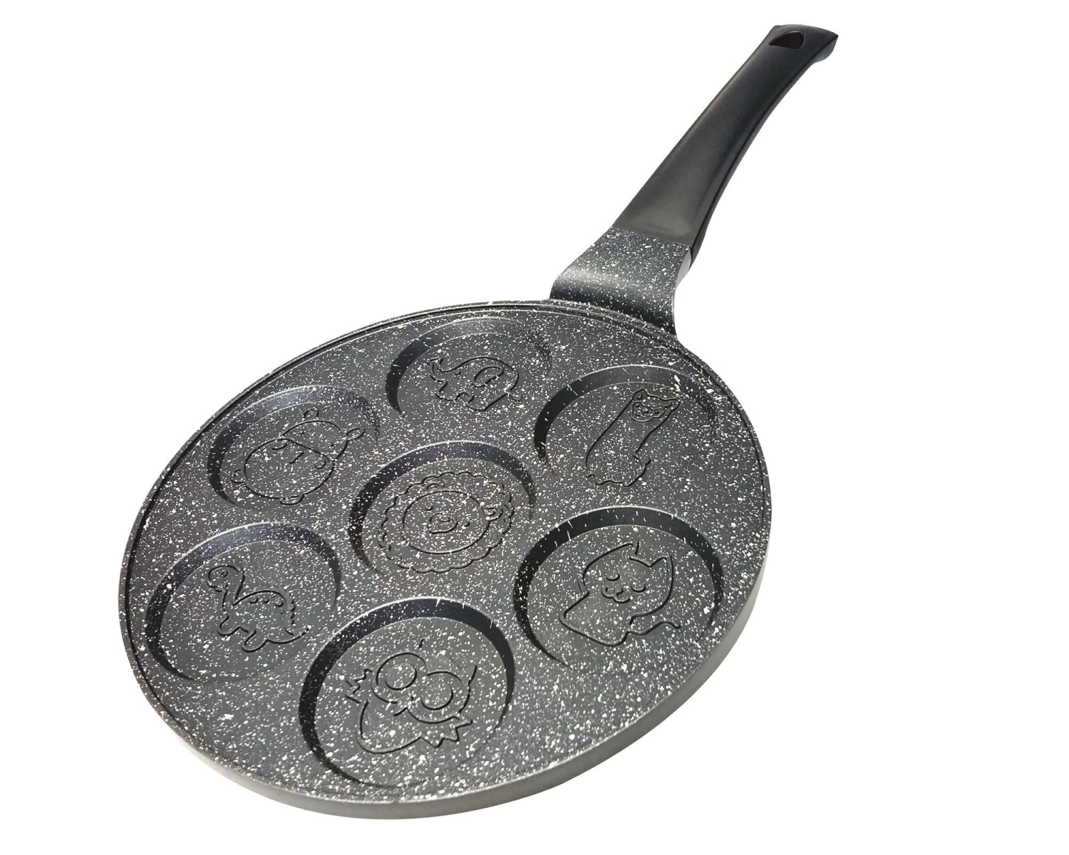 Tiere Emoji Pfannkuchen Pfanne Ø26cm In Schwarz 5 Tiere Emoji Pfannkuchen Pfanne Ø26cm In Schwarz – Bild 3