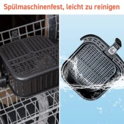 5,5-Liter Heißluftfritteuse Mit Spießregalsatz, Blau -Heimische Küche cosori 5 5 liter heissluftfritteuse mit spiessregalsatz blau 4