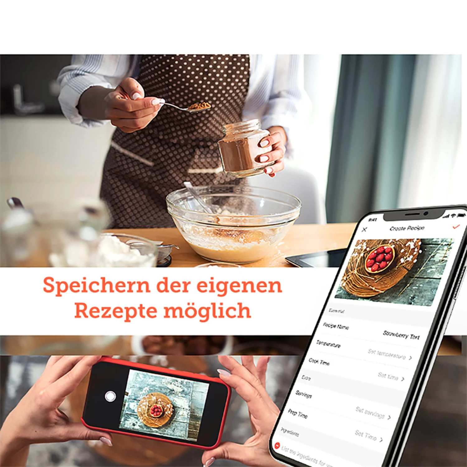 5,5-Liter Smart-Heißluftfritteuse Mit Spießregalsatz Schwarz 9 5,5-Liter Smart-Heißluftfritteuse Mit Spießregalsatz Schwarz – Bild 7