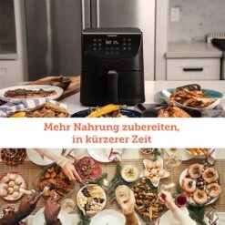 5,5-Liter Smart-Heißluftfritteuse Mit Spießregalsatz Schwarz 20 5,5-Liter Smart-Heißluftfritteuse Mit Spießregalsatz Schwarz -Heimische Küche cosori 5 5 liter smart heissluftfritteuse mit spiessregalsatz schwarz 7