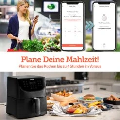5,5-Liter Smart-Heißluftfritteuse Mit Spießregalsatz Schwarz 21 5,5-Liter Smart-Heißluftfritteuse Mit Spießregalsatz Schwarz -Heimische Küche cosori 5 5 liter smart heissluftfritteuse mit spiessregalsatz schwarz 8