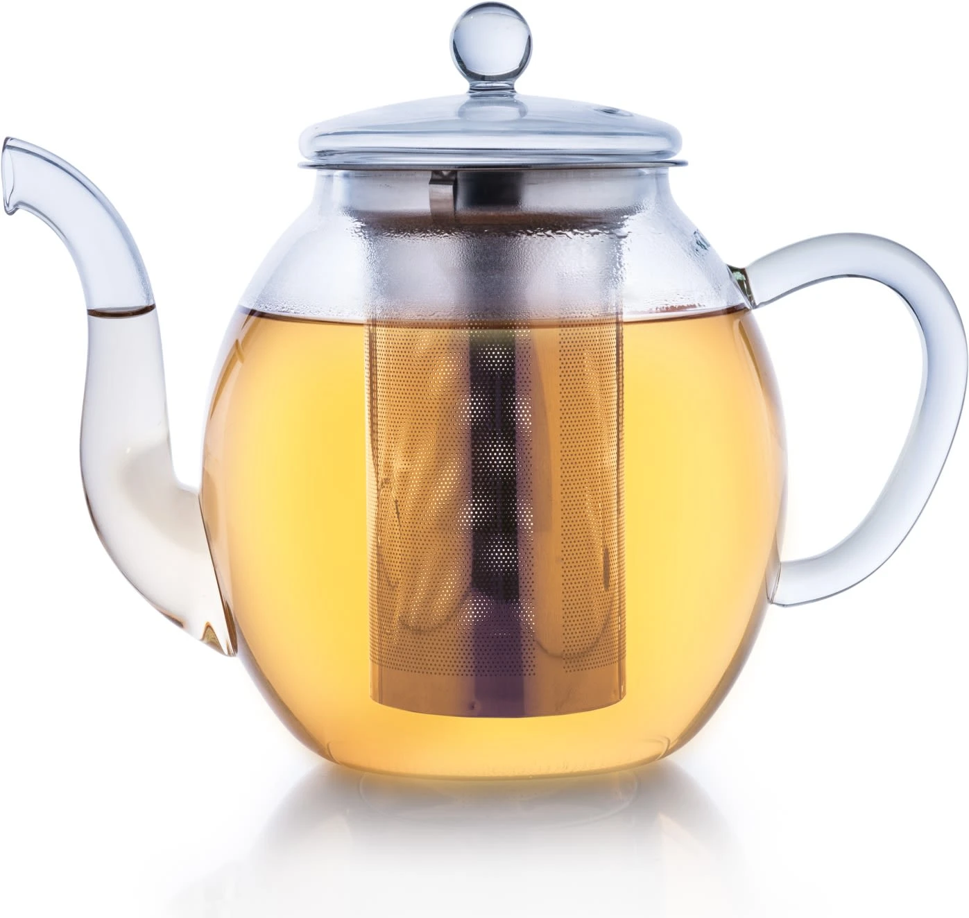 Glas-Teekanne 1.0l -h Mit Edelstahlsieb Und 3x 60g Kräuter/Früchte-Teemischungen 4 Glas-Teekanne 1.0l -h Mit Edelstahlsieb Und 3x 60g Kräuter/Früchte-Teemischungen – Bild 2