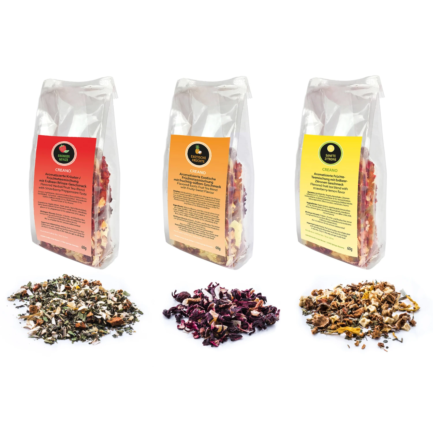 Glas-Teekanne 1.0l -h Mit Edelstahlsieb Und 3x 60g Kräuter/Früchte-Teemischungen 7 Glas-Teekanne 1.0l -h Mit Edelstahlsieb Und 3x 60g Kräuter/Früchte-Teemischungen – Bild 5