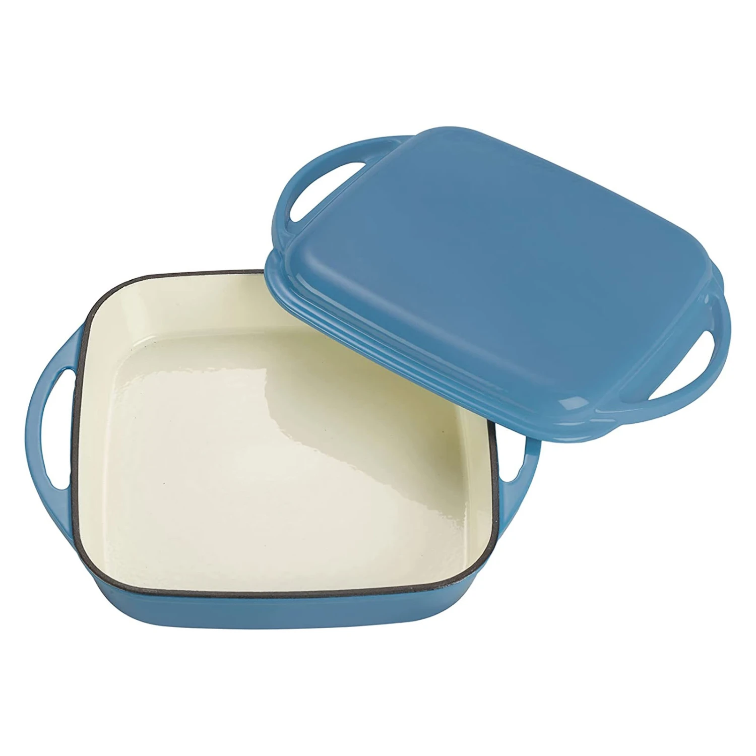 2 Tlg. Set Gusseisen Bräter Mit Deckel 1.5 L In Hellblau 3 2 Tlg. Set Gusseisen Bräter Mit Deckel 1.5 L In Hellblau