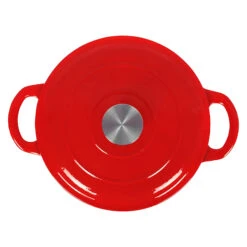 2 Tlg. Set Gusseisentopf Mit Deckel 3.5 L In Rot 7 2 Tlg. Set Gusseisentopf Mit Deckel 3.5 L In Rot -Heimische Küche echtwerk 2 tlg set gusseisentopf mit deckel 3 5 l in rot 2