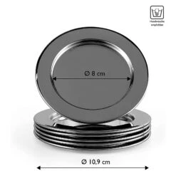 6 Er-Set Glasuntersetzer Aus Edelstahl In Schwarz 8 6 Er-Set Glasuntersetzer Aus Edelstahl In Schwarz -Heimische Küche echtwerk 6 er set glasuntersetzer aus edelstahl in schwarz 2