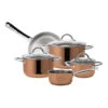 8 Tlg. Set Kochtopf-Set Aus Edelstahl In Kupfer -Heimische Küche echtwerk 8 tlg set kochtopf set aus edelstahl in kupfer