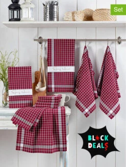 10er-Set: Geschirrtücher "Küp" In Rot