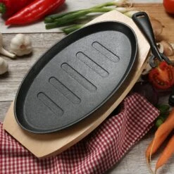 Servierpfanne Gusseisen In Schwarz - L: 27cm -Heimische Küche gaumenkick servierpfanne gusseisen in schwarz l 27cm 6