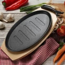 Servierpfanne Gusseisen In Schwarz - L: 27cm -Heimische Küche gaumenkick servierpfanne gusseisen in schwarz l 27cm 7