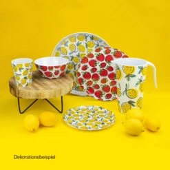 Tablett Erdbeeren In Weiß/Rot - 30 Cm -Heimische Küche geda labels tablett erdbeeren in weiss rot 30 cm 2