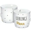 Tasse Lieblingsmann Weiß - 300ml -Heimische Küche geda labels tasse lieblingsmann weiss 300ml