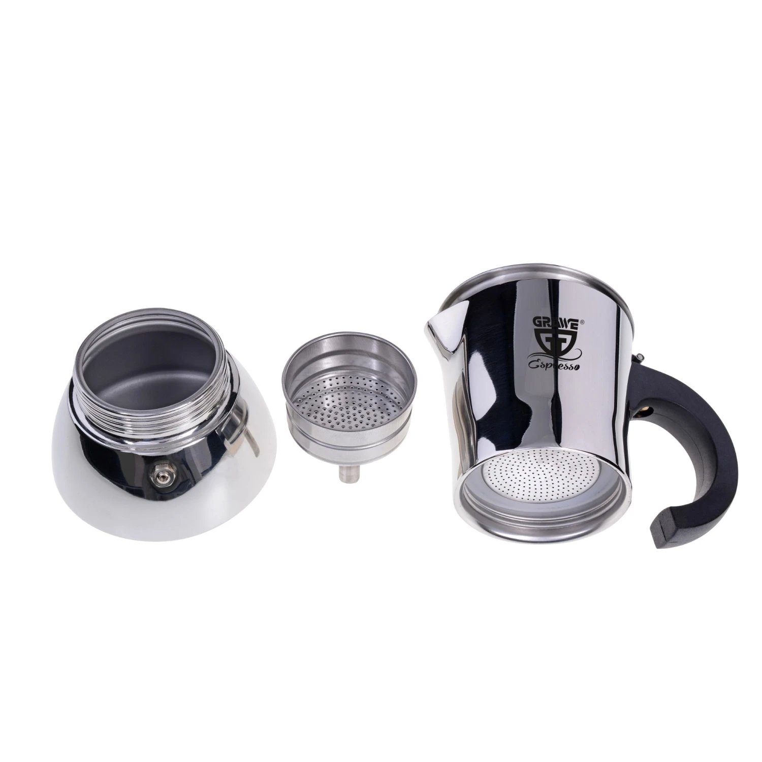 Espressokocher In Silberfarben 4 Espressokocher In Silberfarben – Bild 2