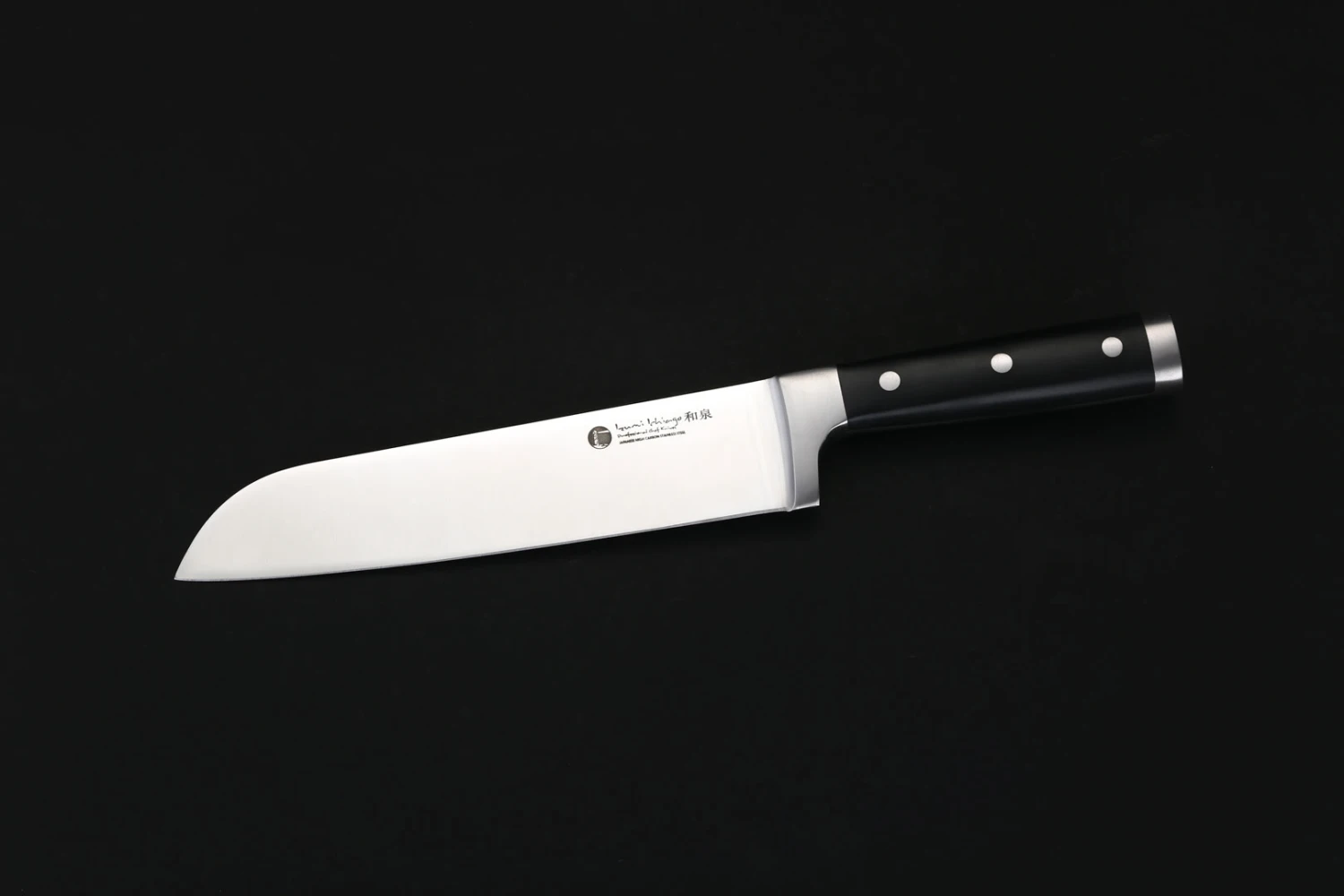IZUMI ICHIAGO Santoku Fisch-, Fleisch- Und Gemüsemesser, Tecaran Griff 4 IZUMI ICHIAGO Santoku Fisch-, Fleisch- Und Gemüsemesser, Tecaran Griff – Bild 2