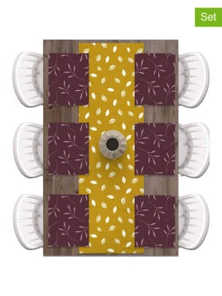 7tlg. Set: Tischläufer Und Tischsets In Bunt