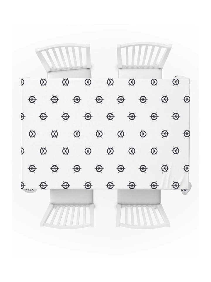 Tischdecke In Weiß/ Grau - (L)180 X (B)135 Cm