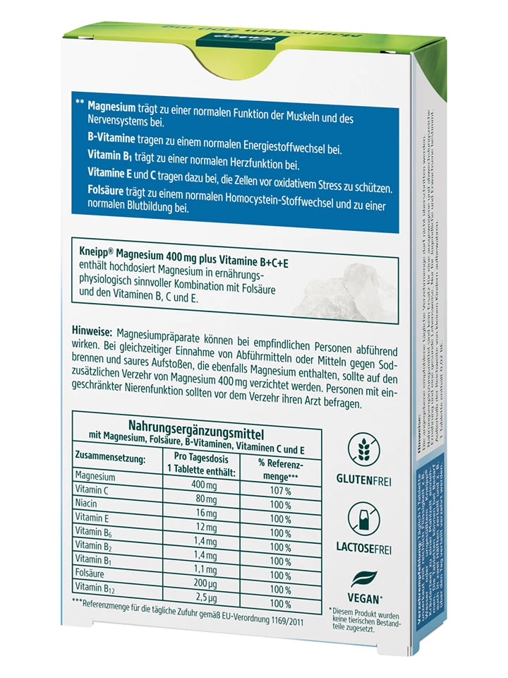 2er-Set: Nahrungsergänzungsmittel "Magnesium 400", Je 30 Tabletten/37 G 4 2er-Set: Nahrungsergänzungsmittel "Magnesium 400", Je 30 Tabletten/37 G – Bild 2