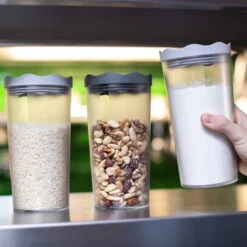 PRINCE L - Vorratsdose 1l In Organic Deep Grey -Heimische Küche koziol organic prince l vorratsdose 1l in organic deep grey 4