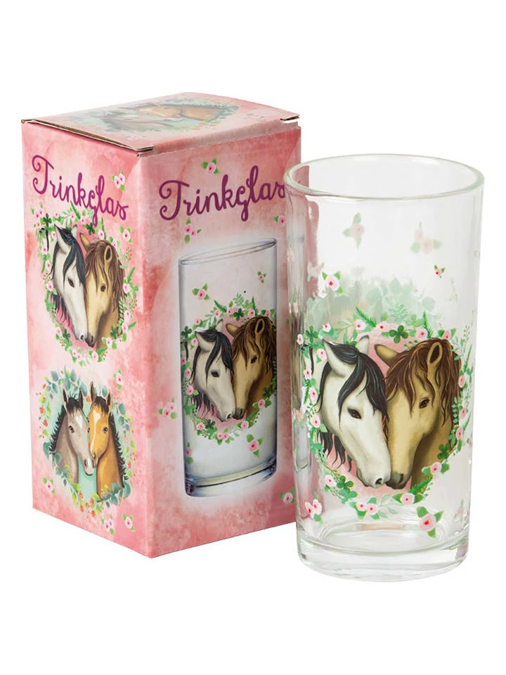 Glas "Pferde" In Transparent - Ø 6 Cm - (H)12,5 Cm 3 Glas "Pferde" In Transparent - Ø 6 Cm - (H)12,5 Cm