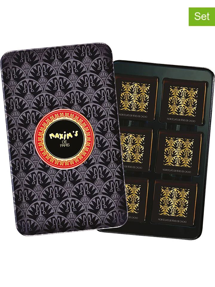 6er-Set: Zartbitterschokoladenplättchen "Red Pencil-tin", 6x 60 G 2 6er-Set: Zartbitterschokoladenplättchen "Red Pencil-tin", 6x 60 G