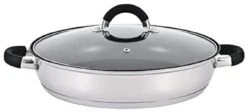 Edelstahl Servier- / Bratpfanne Mit Deckel Ø36cm In Silber