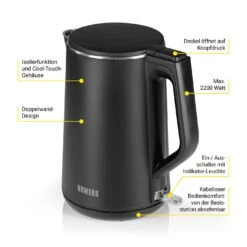 Wasserkocher In Schwarz -Heimische Küche n8werk wasserkocher in schwarz 2