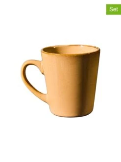 2er-Set: Becher In Beige - (H)8,2 X Ø 7,7 Cm
