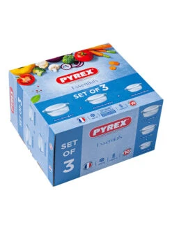 Pyrex 3er-Set: Auflaufformen In Transparent -Heimische Küche pyrex 3er set auflaufformen in transparent 2