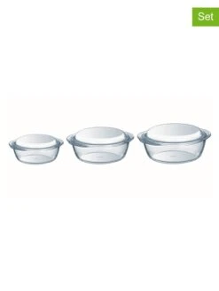 Pyrex 3er-Set: Auflaufformen In Transparent