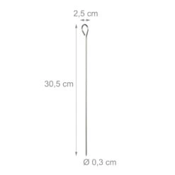 10x Schaschlikspieße In Silber -Heimische Küche relaxdays 10x schaschlikspiesse in silber 2