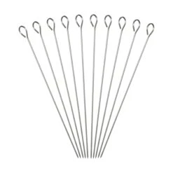 10x Schaschlikspieße In Silber -Heimische Küche relaxdays 10x schaschlikspiesse in silber 4