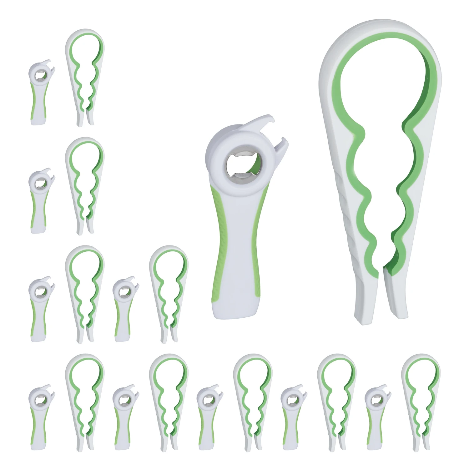 20x Deckelöffner In Weiß/ Grün 10 20x Deckelöffner In Weiß/ Grün – Bild 8