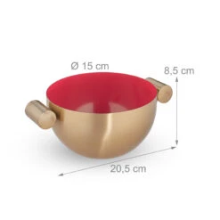 3 X Servierschüssel In Gold/ Rot 12 3 X Servierschüssel In Gold/ Rot -Heimische Küche relaxdays 3 x servierschussel in gold rot 3