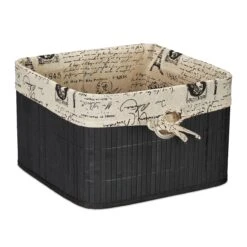 Aufbewahrungskorb In Schwarz/ Creme - (B)31 X (H)20 X (T)31 Cm