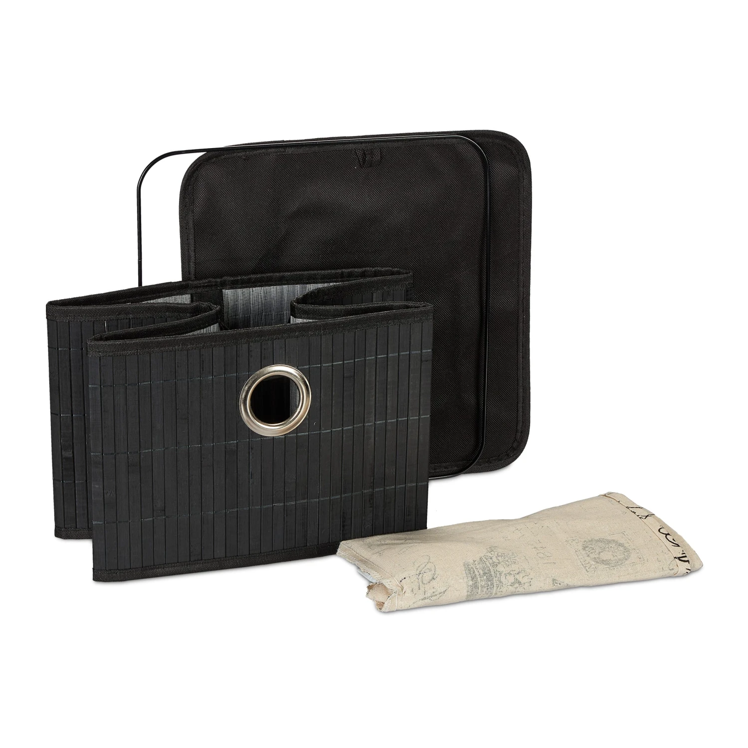 Aufbewahrungskorb In Schwarz/ Creme - (B)31 X (H)20 X (T)31 Cm 8 Aufbewahrungskorb In Schwarz/ Creme - (B)31 X (H)20 X (T)31 Cm – Bild 6